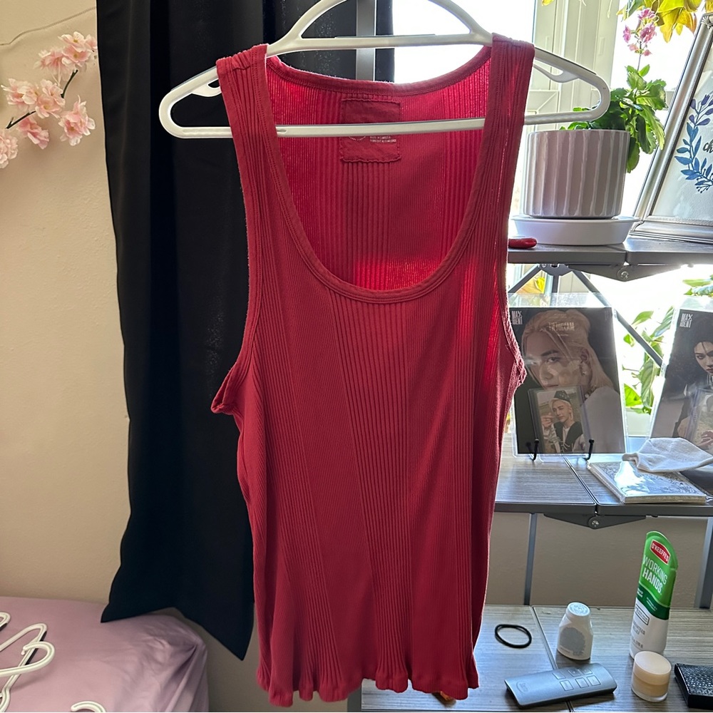 Aerie No BS Tank Top in Red Velvet